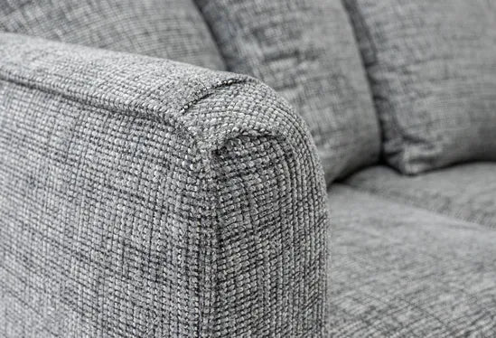 Grey Textured Corner Sofa for a Cozy Home Look