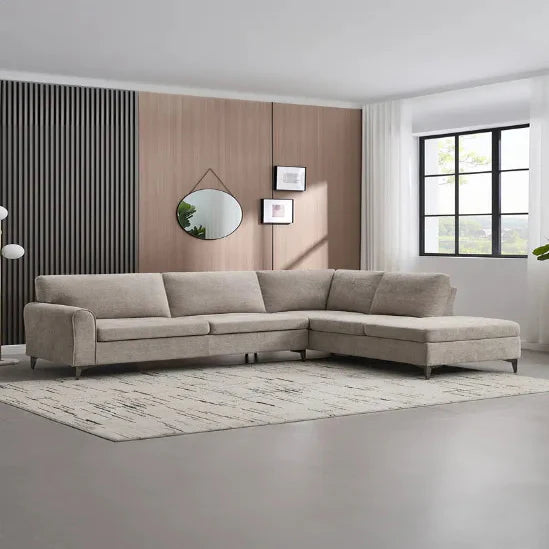 Stylish Light Sand Roma Corner Sofa – Perfect for Any Room